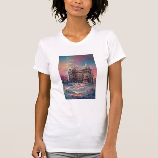 T-shirt Fairytale World, Winter Castle, Snow Castle, Cadea (Devant)