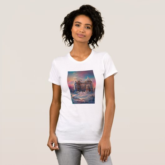 T-shirt Fairytale World, Winter Castle, Snow Castle, Cadea (Devant entier)