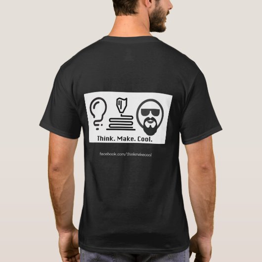 T-shirt fais choses de ThinkMakeCool "je pense et (Dos)