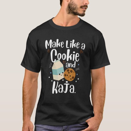 T-shirt Fais comme un cookie et Kaja Langage coréen mignon (Devant)