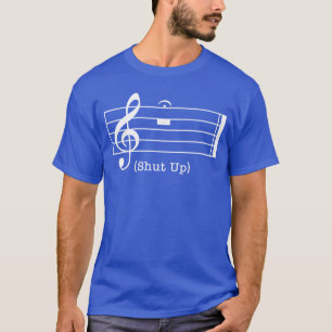 T-shirt Fais taire le son Note de musique Drôles d'amateur