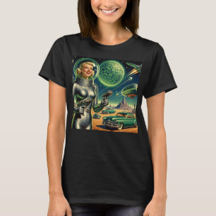 T-shirt Faisceau Laser Vintage Pin-Up