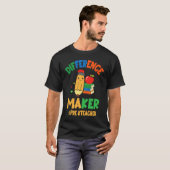 T-shirt Faiseur de différence #Prek kEnseignant Enseignant (Devant entier)