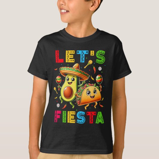 T-shirt Faisons de Fiesta Taco Avocado Funny Cinco De Mayo (Devant)