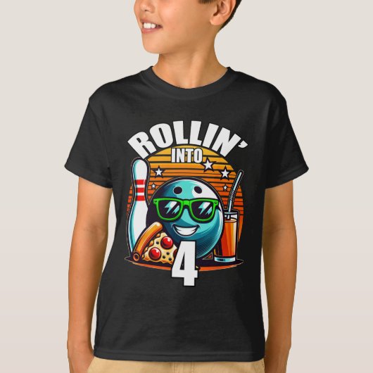 T-shirt Faisons des strikes pour un anniversaire de bowlin (Devant)