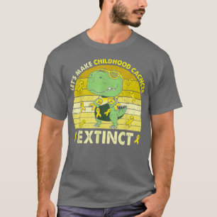 T-shirt Faisons disparaître le cancer de l'enfance Dinosau