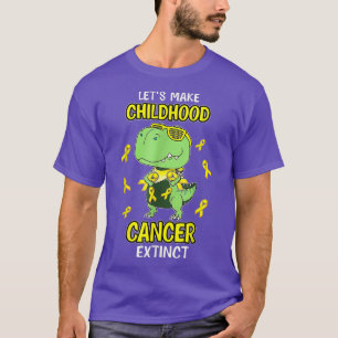 T-shirt Faisons disparaître le cancer de l'enfance Dinosau