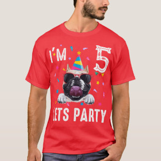 T-shirt Faisons La 5Ème Anniversaire Avec Le Chien À Balle