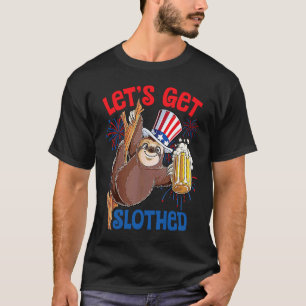 T-shirt Faisons la fête aux paresseux Mignon paresseux buv