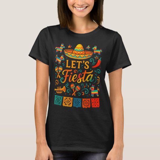 T-shirt Faisons la fête - cinq mai thème mexicain Faisons  (Devant)
