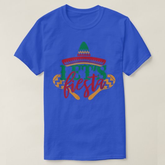 T-shirt Faisons la Fiesta Meican Cinco De Mayo Poncho Casq (Design devant)