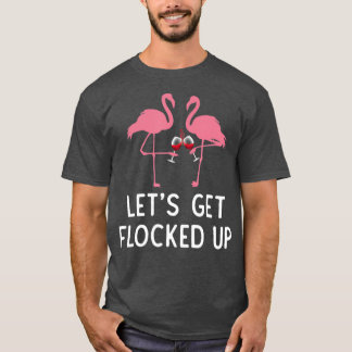T-shirt Faisons le plein de vin de flamingo drôle Boire