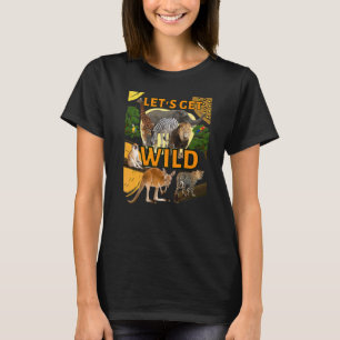 T-shirt Faisons les Fous Animaux de Zoo Safari Fête Jour A