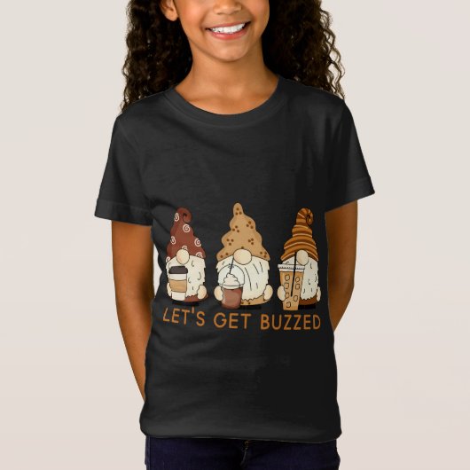 T-Shirt Faisons-nous Buzzer de mignons Gnomes Drôle café d (Devant)