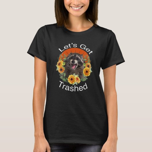 T-shirt Faisons-nous planter le Panda Raccoon Trashed et l (Devant)