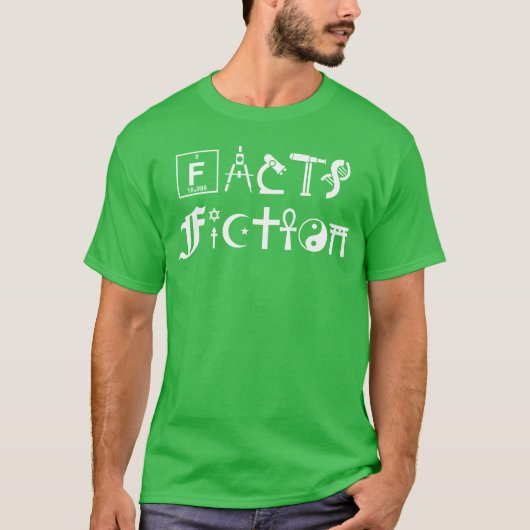 T-shirt Fait athée de fiction contre athéisme de fiction (Devant)