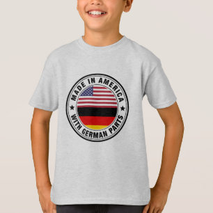 T-shirt Fait dans l'Américain avec le drapeau allemand de