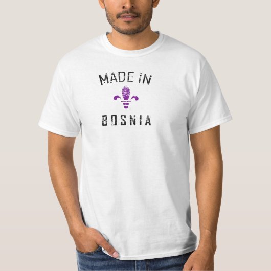 T-shirt Fait dans le cru de la Bosnie (Devant)