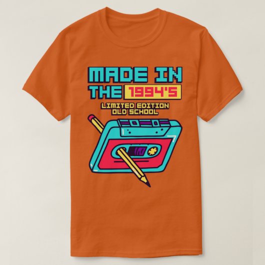 T-shirt Fait dans les années 1994 Bande de cassette rétro (Design devant)