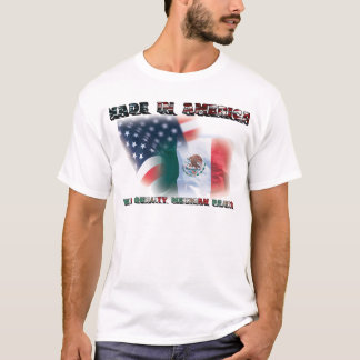 T-shirt Fait dans les pièces mexicaines de l'Amérique W -