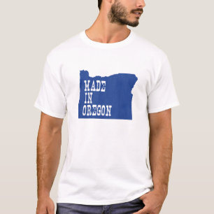 T-shirt Fait dans l'Oregon, Oregon Carte de l'Etat de nais