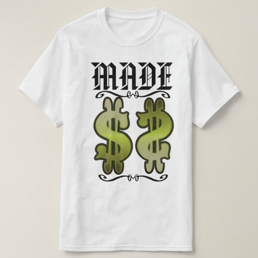 T-shirt Fait (de l'argent) (Design devant)