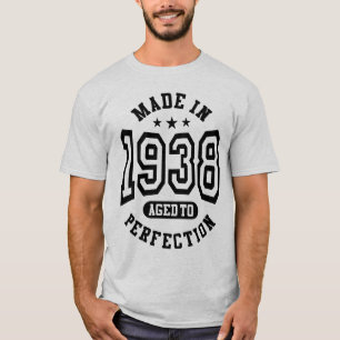 T-shirt Fait En 1938 Âgé À Perfection Anniversaire Cadeau