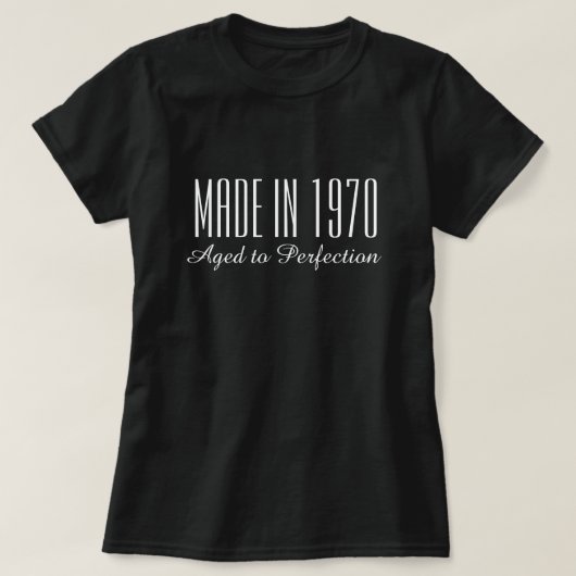 T-shirt Fait en 1970 Agé à la perfection drôle Anniversair (Design devant)
