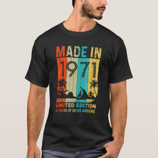 T-shirt Fait En 1971 51 Ans D'Être Étonnant