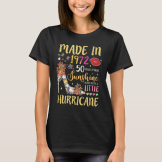 T-shirt Fait En 1972 50 Ans D'Être Mixte De Soleil