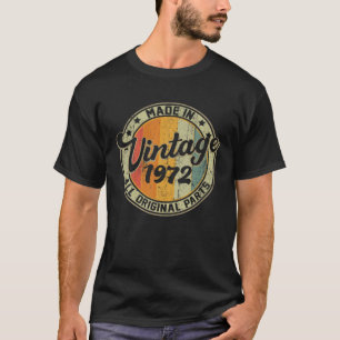 T-shirt Fait En 1972 50E Anniversaire 50 Ans Cadeaux Homme