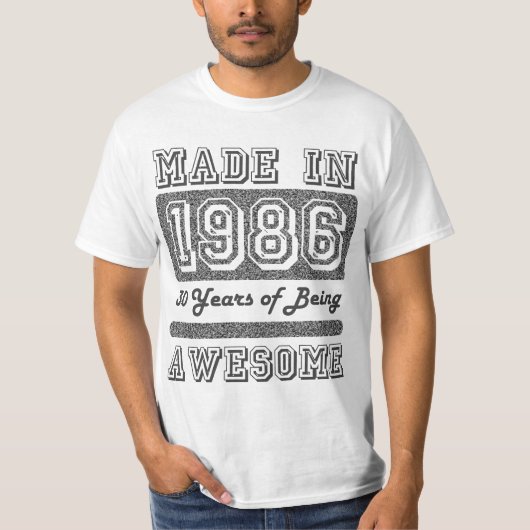 T-shirt Fait en 1986 (Devant)