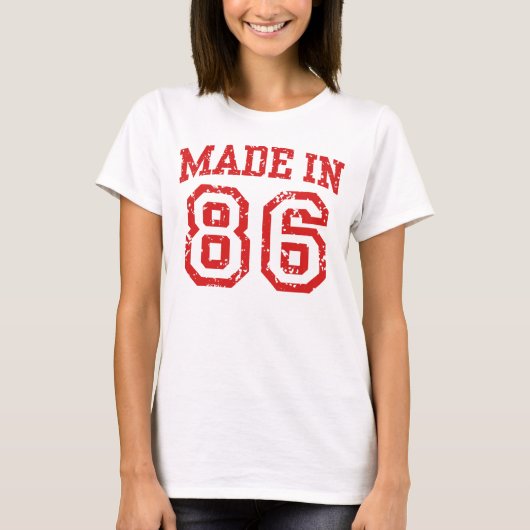 T-shirt Fait En 1986 (Devant)