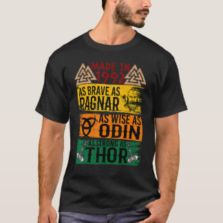 T-shirt Fait En 1992 Aussi Brave Que Ragnar Que Sage Odin