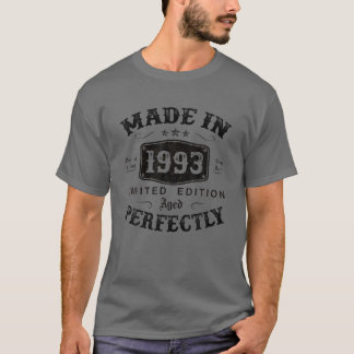 T-shirt Fait En 1993 Cadeaux De 30 Ans 30E Anniversaire Po