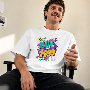 T-shirt Fait en 1999 Rétro Vintage Anniversaire