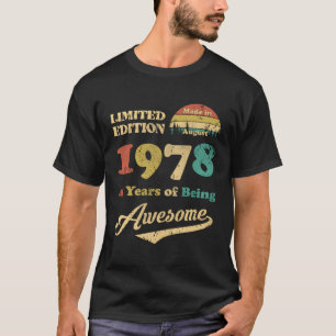 T-shirt Fait En Août 1978 45 Ans D'Être Étonnant