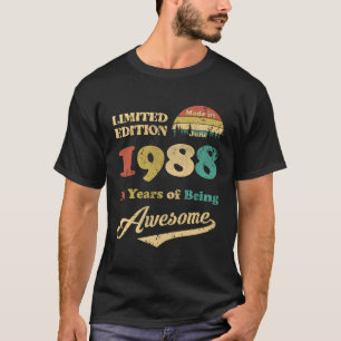 T-shirt Fait En Juin 1988 35 Ans D'Être Étonnant