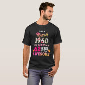 T-shirt Fait En Mars 1960 Mon Anniversaire 62 Ans D'Être (Devant entier)