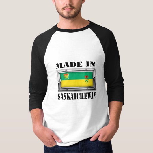 T-shirt Fait en Saskatchewan (lumière) (Devant)