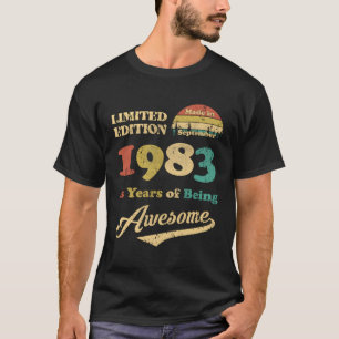 T-shirt Fait En Septembre 1983 40 Ans D'Être Étonnant