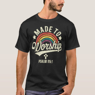 T-shirt Fait Pour Adorer La Foi Chrétienne Dieu Jésus Retr