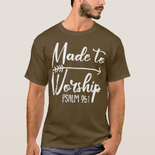 T-shirt Fait Pour Adorer Noël Psaume Bible Religieux Ch