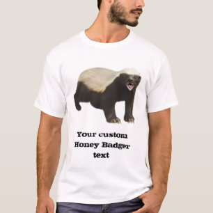 T-shirt fait sur commande de blaireau de miel