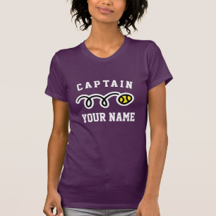 T-shirt fait sur commande de capitaine de tennis