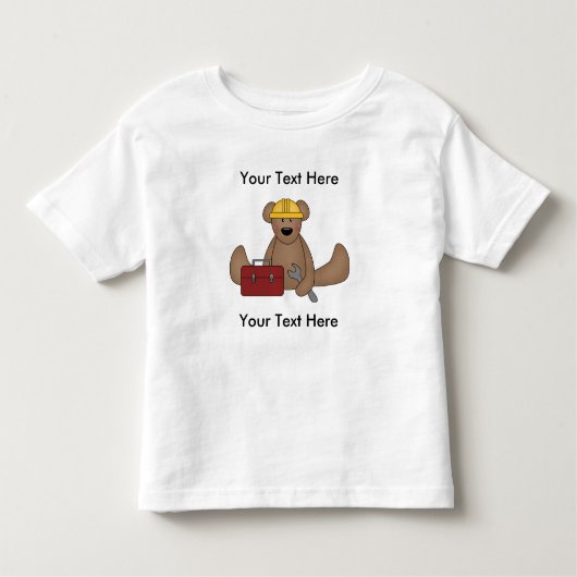 T-shirt fait sur commande de construction d'ours (Devant)