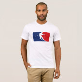 T-shirt fait sur commande de logo de ligue de ski (Devant entier)