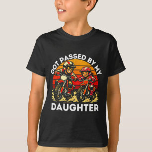 T-shirt Fait Tomber Par Ma Fille Moto Cross Papa Dau