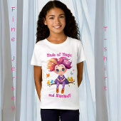T-Shirt Faite de Magie et de Malice Arc-en-ciel Fée et Ois