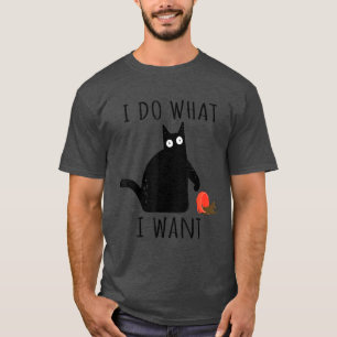 T-shirt Faites Ce Que Je Veux Café Lover Drôle Chat Noir
